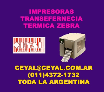 2DONDE COMPRAR IMPRESORAS DE TRANFERENCIA TERMICA ZEBRA CEYAL ARGENTINA