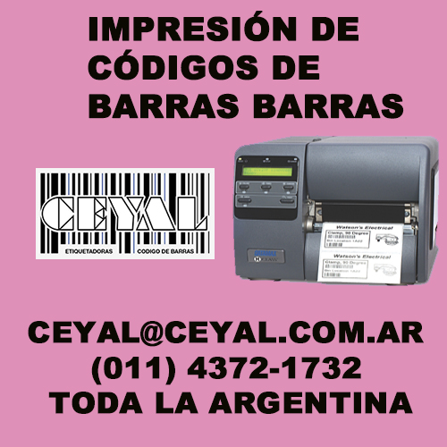 ETIQUETAS PERSONALIZADAS CON CODIGOS DE BARRAS CEYAL ARGENTINA (011) 4372-1732