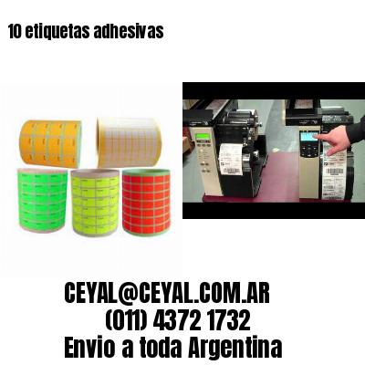 10 etiquetas adhesivas