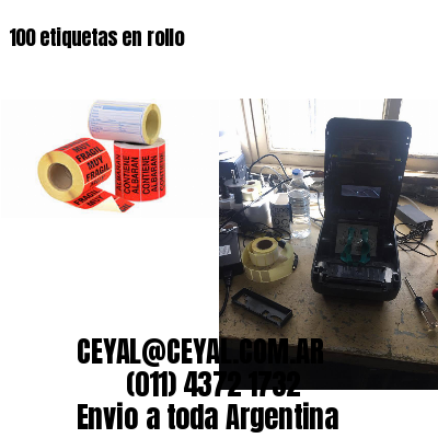 100 etiquetas en rollo