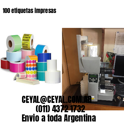 100 etiquetas impresas