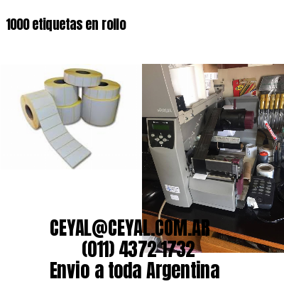 1000 etiquetas en rollo