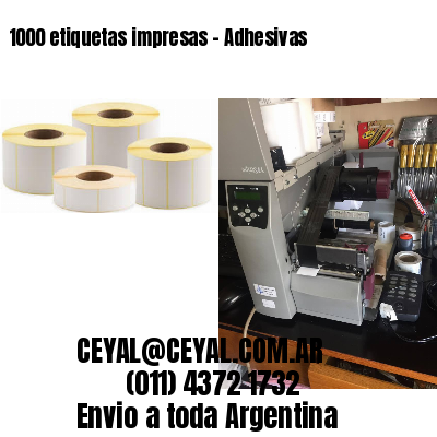 1000 etiquetas impresas – Adhesivas