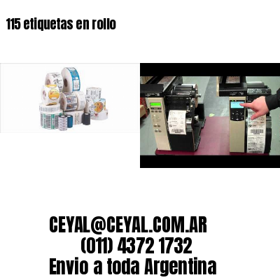 115 etiquetas en rollo