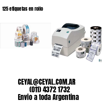 125 etiquetas en rollo