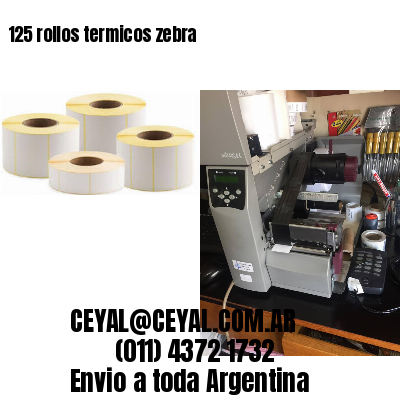 125 rollos termicos zebra