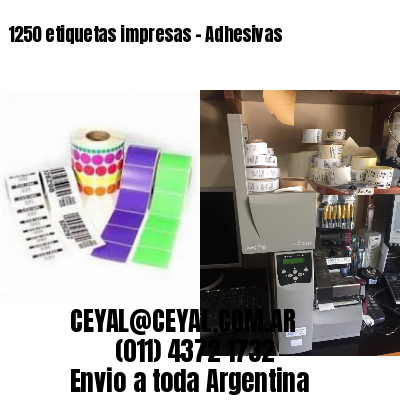 1250 etiquetas impresas – Adhesivas