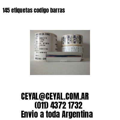 145 etiquetas codigo barras