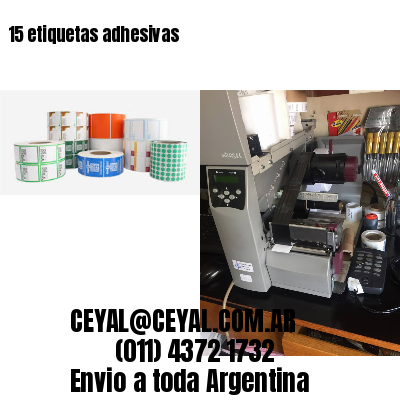 15 etiquetas adhesivas