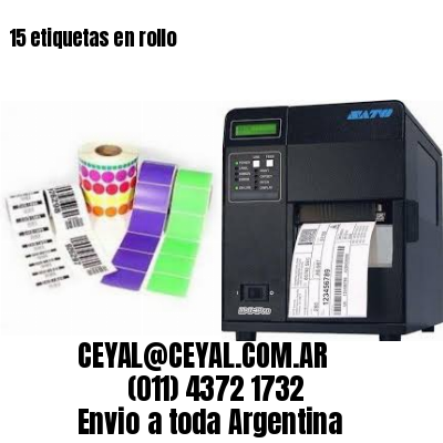 15 etiquetas en rollo