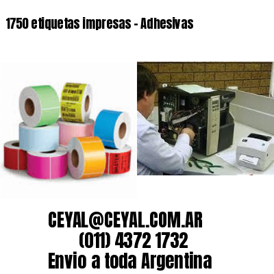 1750 etiquetas impresas – Adhesivas