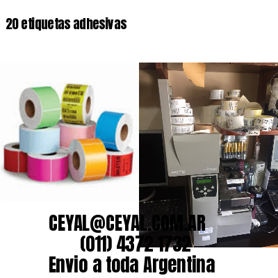 20 etiquetas adhesivas