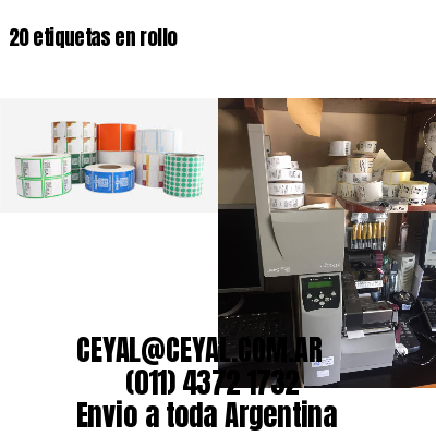 20 etiquetas en rollo