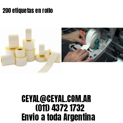 200 etiquetas en rollo