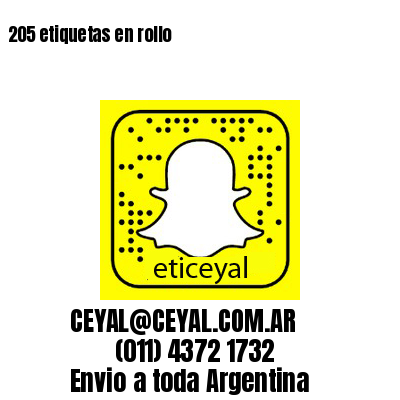 205 etiquetas en rollo