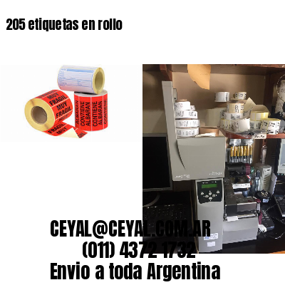 205 etiquetas en rollo