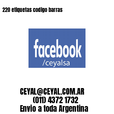 220 etiquetas codigo barras