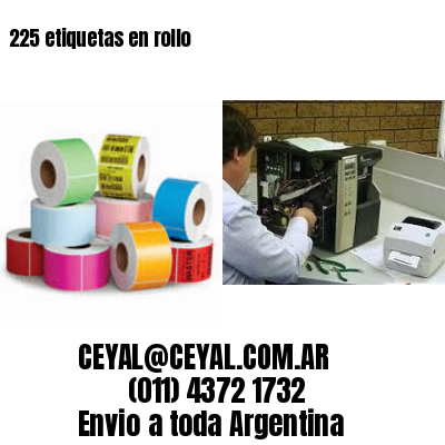 225 etiquetas en rollo