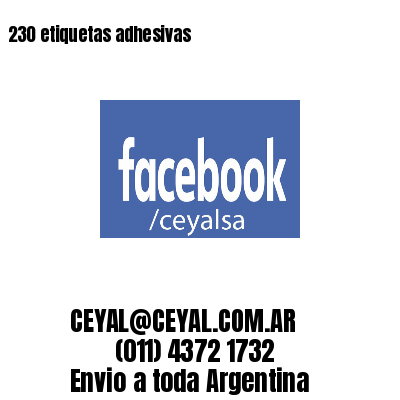 230 etiquetas adhesivas