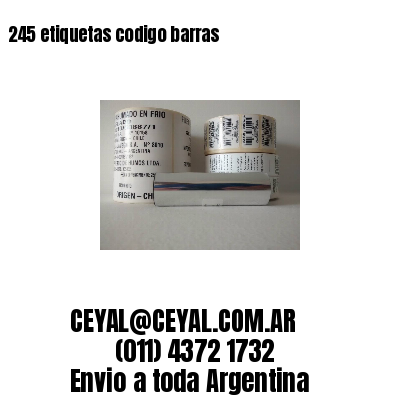 245 etiquetas codigo barras
