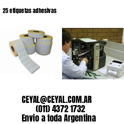 25 etiquetas adhesivas