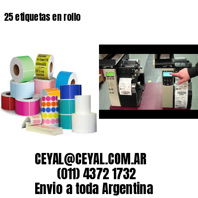 25 etiquetas en rollo