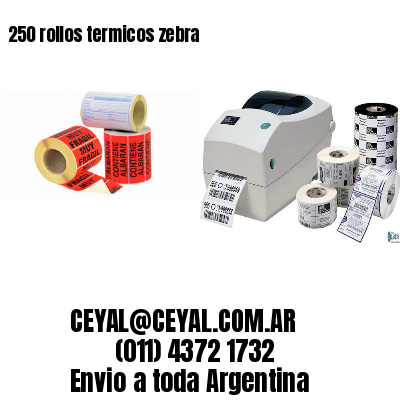 250 rollos termicos zebra