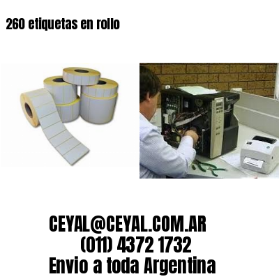 260 etiquetas en rollo