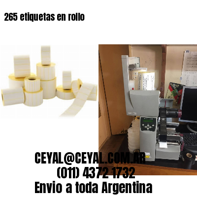 265 etiquetas en rollo