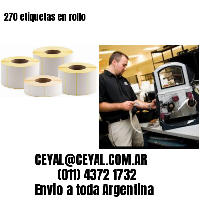 270 etiquetas en rollo