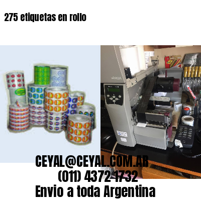 275 etiquetas en rollo