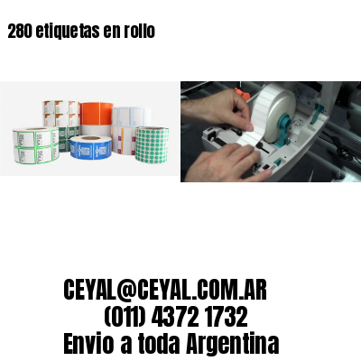 280 etiquetas en rollo