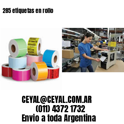 285 etiquetas en rollo