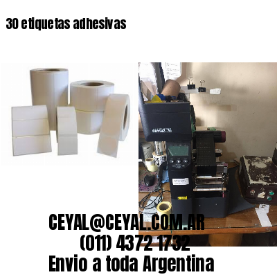 30 etiquetas adhesivas
