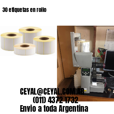 30 etiquetas en rollo