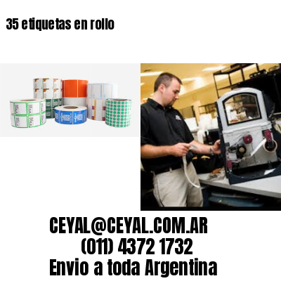 35 etiquetas en rollo