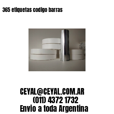 365 etiquetas codigo barras