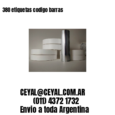 380 etiquetas codigo barras