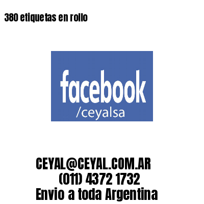 380 etiquetas en rollo
