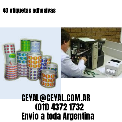 40 etiquetas adhesivas