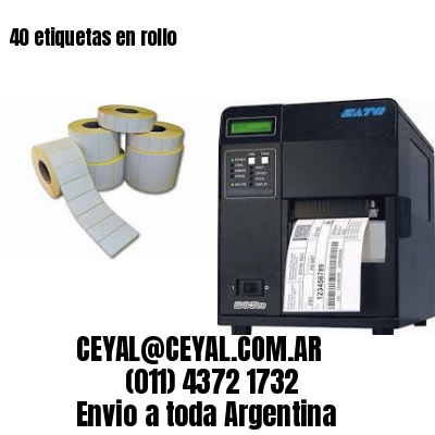 40 etiquetas en rollo