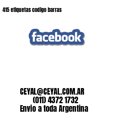 415 etiquetas codigo barras