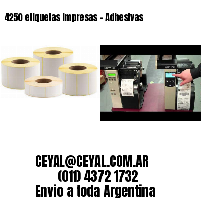 4250 etiquetas impresas – Adhesivas