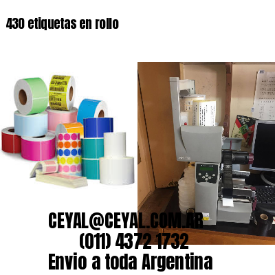 430 etiquetas en rollo