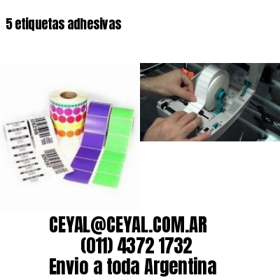 5 etiquetas adhesivas