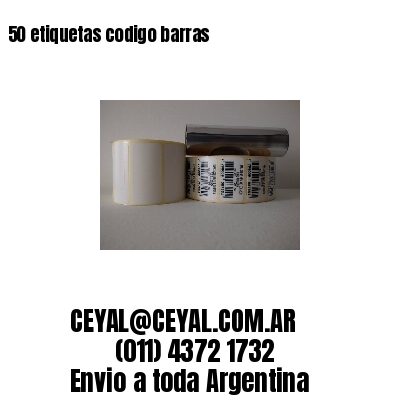 50 etiquetas codigo barras
