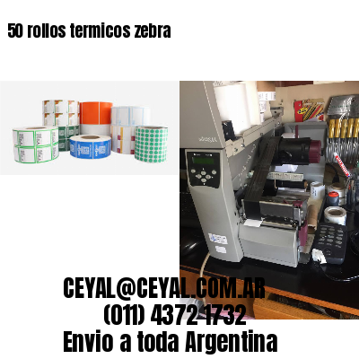 50 rollos termicos zebra