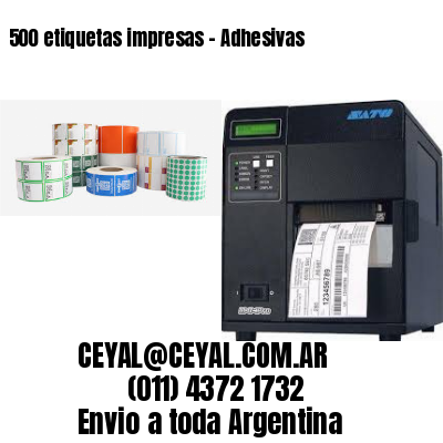 500 etiquetas impresas – Adhesivas