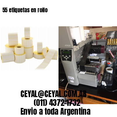 55 etiquetas en rollo