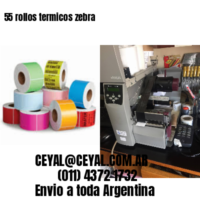 55 rollos termicos zebra